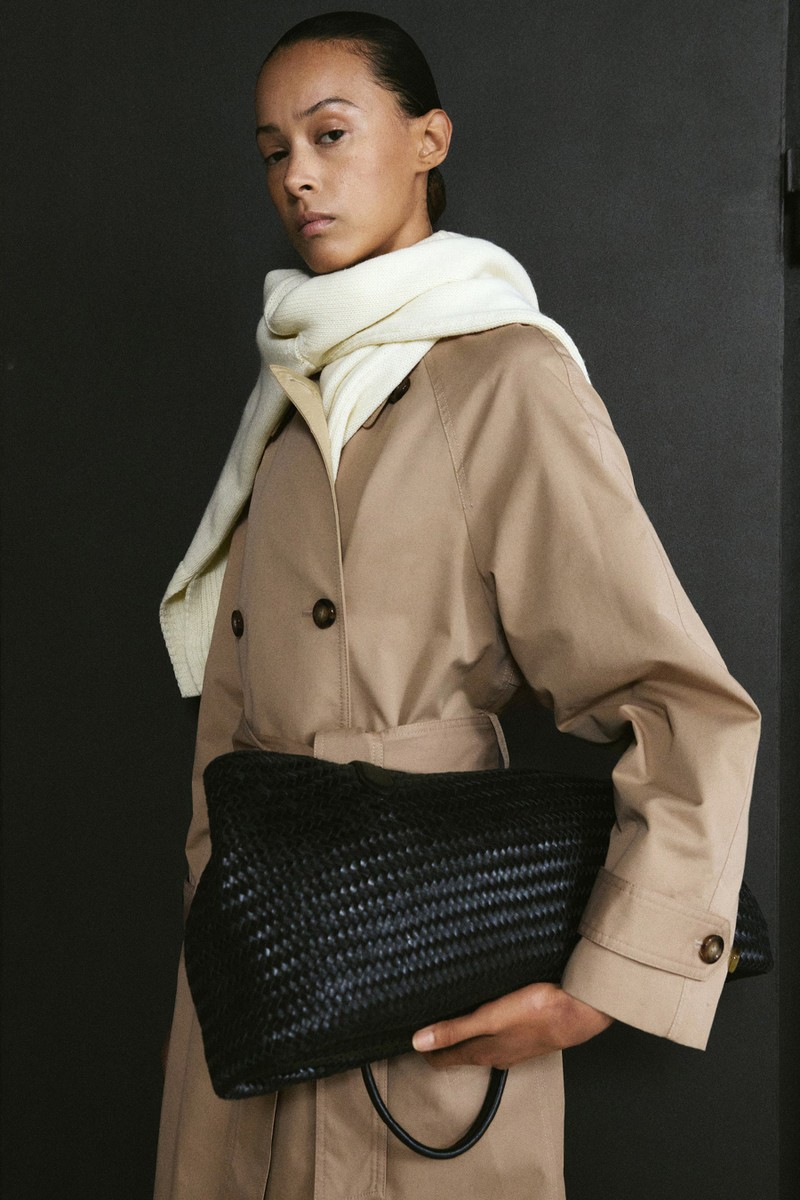 Long Double-Breasted Trench Coat from Mango