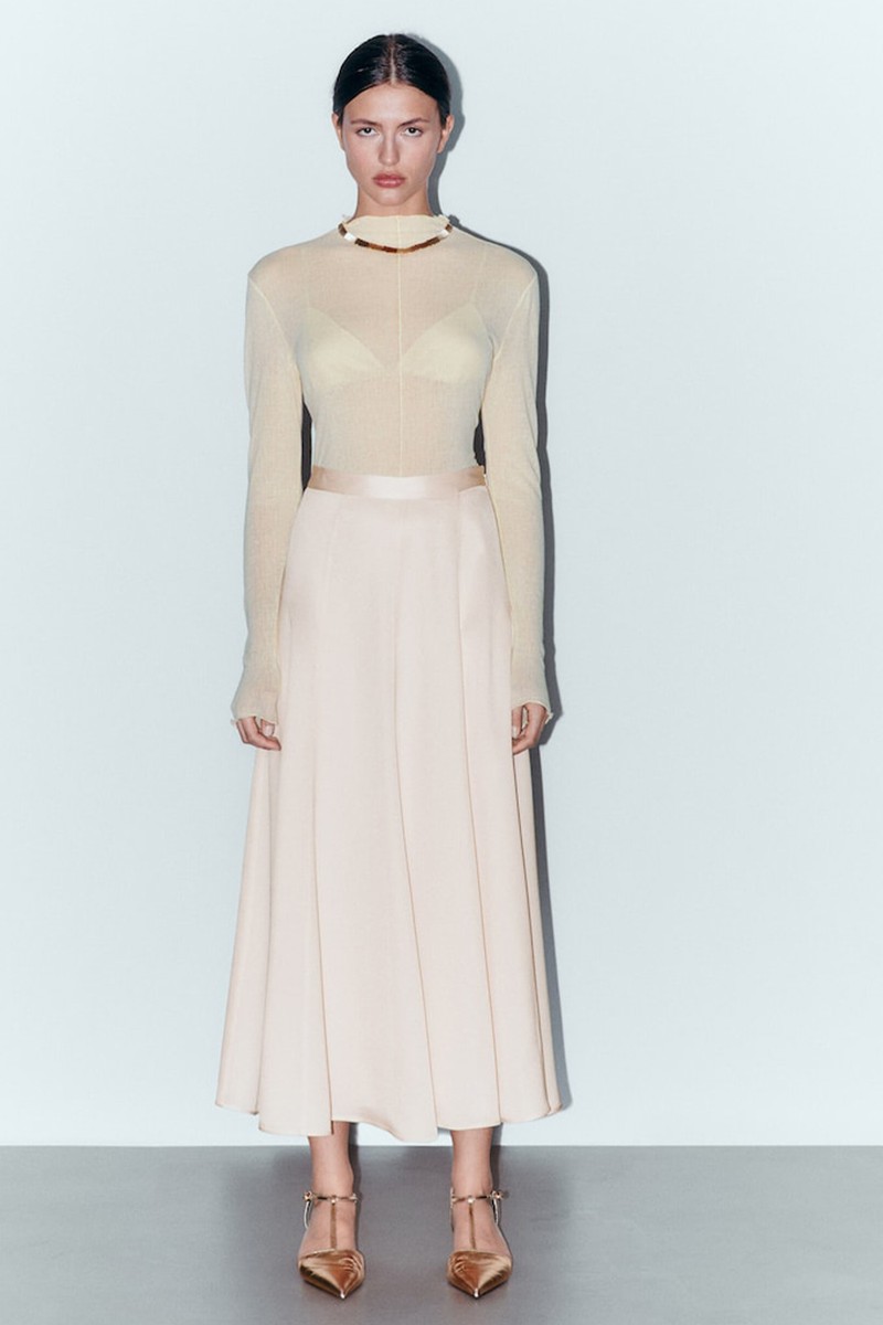 Long Satin Skirt, £99.95 | Massimo Dutti