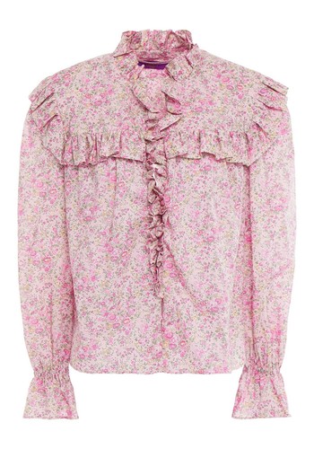 Ruffled Floral-Print Cotton-Poplin Blouse from Philosophy Di Lorenzo Serafini