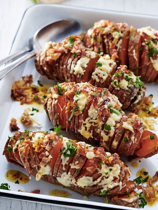 Hasselback Sweet Potatoes 'Mexican-Style'