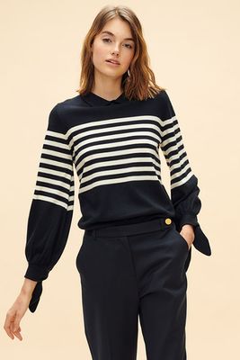 Striped Jumper With Collar & Bows from Claudie Pierlot