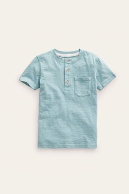Washed Cotton Henley T-Shirt