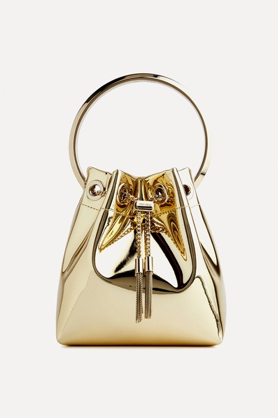 Bon Bon Metallic Leather Top Handle Bag from Jimmy Choo