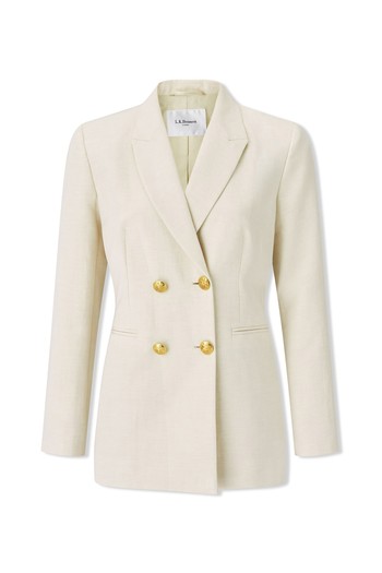 Mariner Cream Linen-Blend Sailor Blazer from LK Bennett