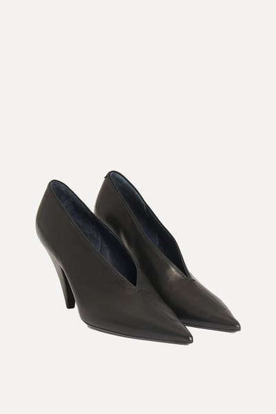 Leather Preowned Pointed Pumps from Celine