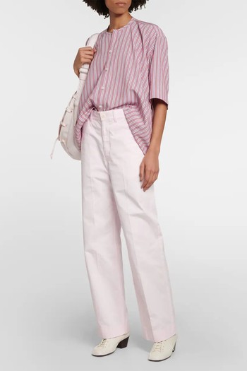 Cotton Cropped Straight-Leg Pants from Lemaire