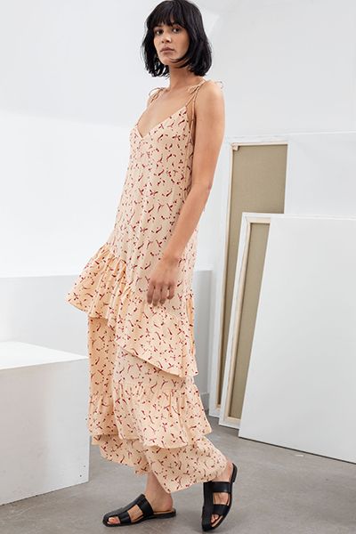 Ruffled Shoulder Tie Maxi Dress from & Other Stories