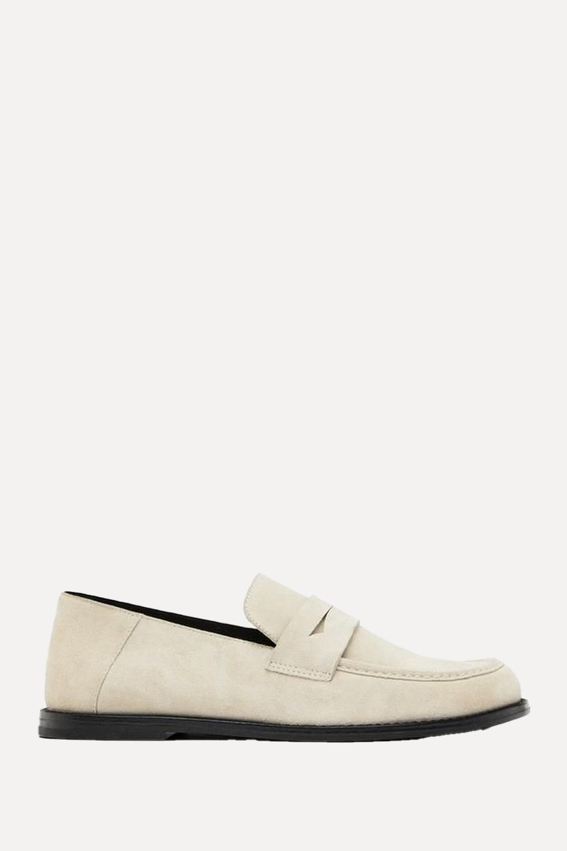 Split Leather Loafers