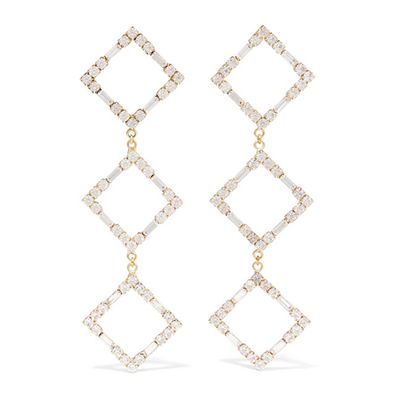 Luci Gold-Tone Crystal Earrings from Rosantica