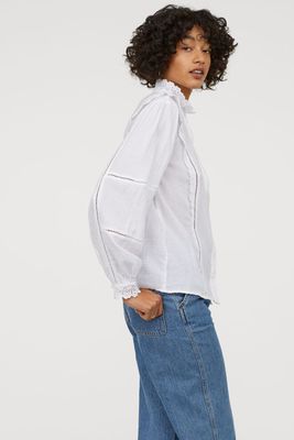 Lace-Embroidered Blouse from H&M