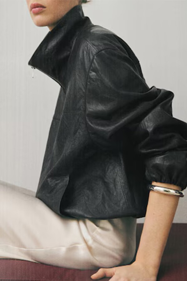 Oversized Leather Jacket