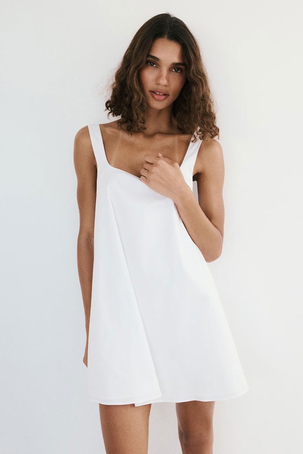 Flared Cotton Dress from mango