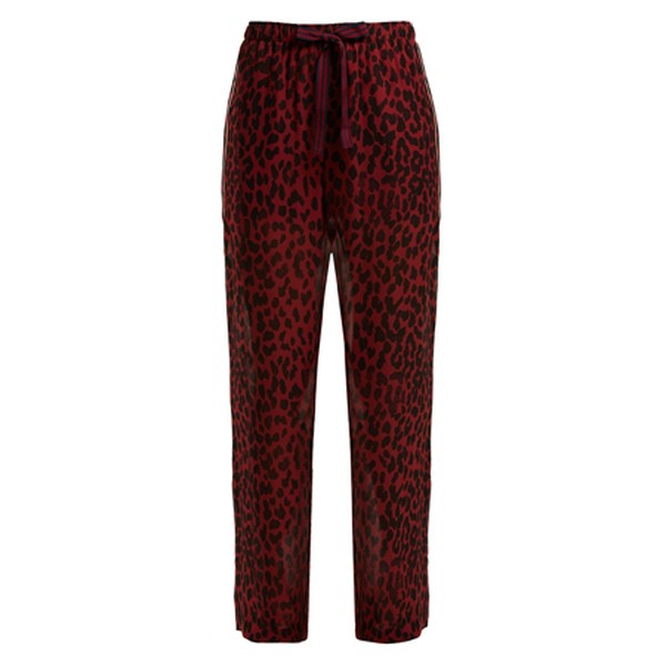 Antiparos Leopard-Print Silk Trousers from On the Island