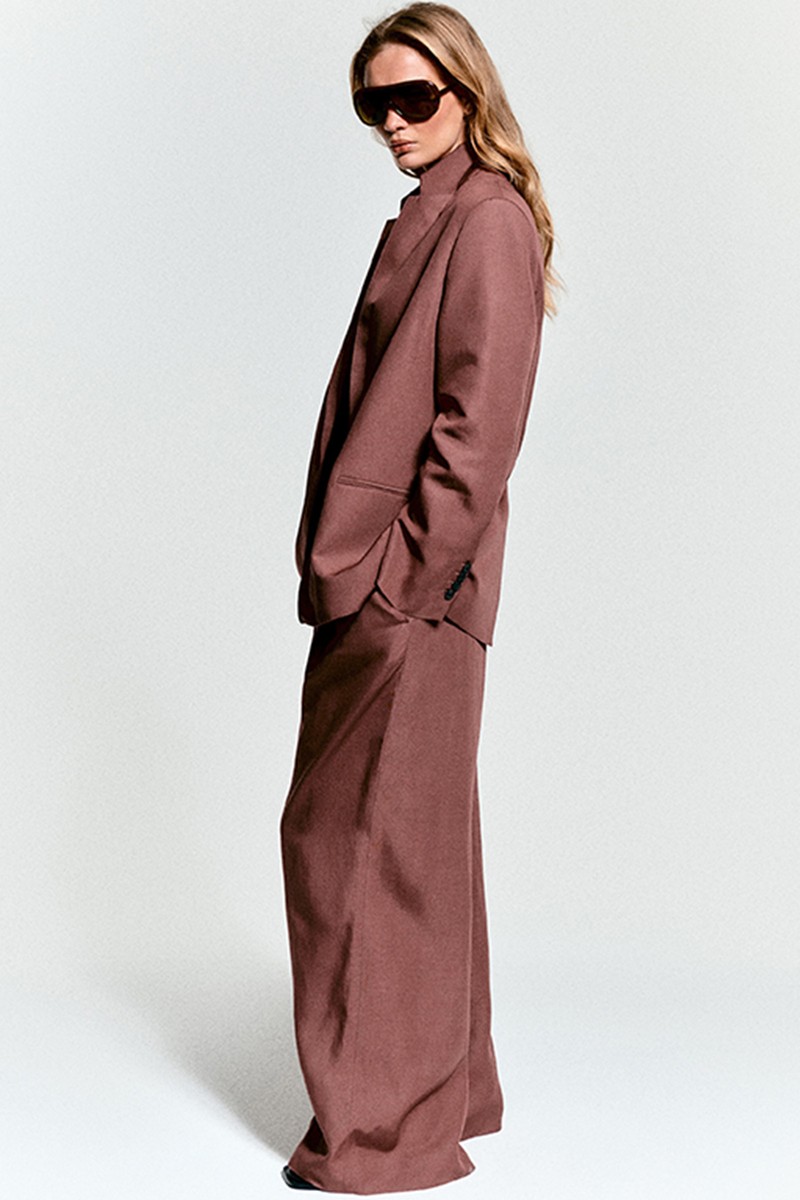 Relaxed Linen-Blend Wide-Leg Trousers