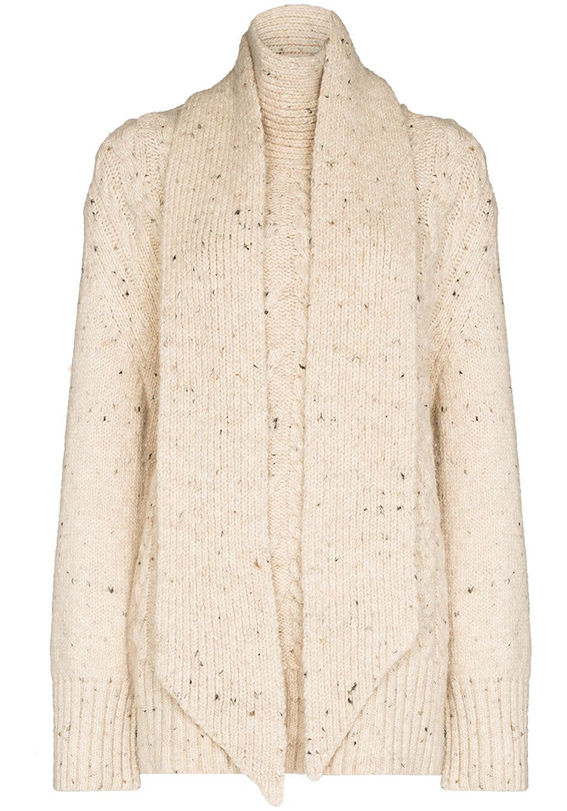 Draped-Neck Knit Jumper from Ganni