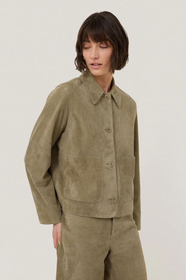Suede Cropped Jacket from Jigsaw