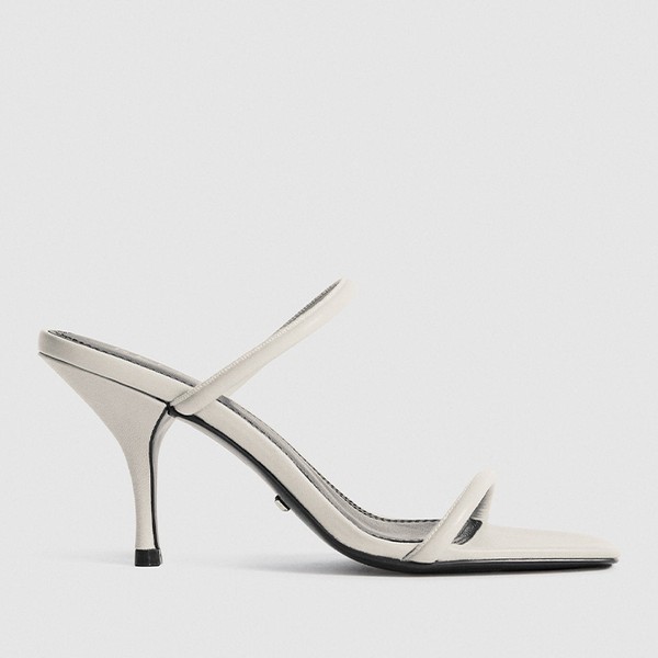 Magda Leather Strappy Heeled Sandals from Reiss