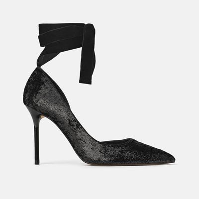 Shimmer-Effect High-Heel Shoes from Zara