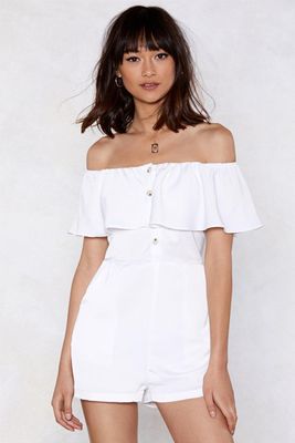 Off-the-Shoulder Romper from Nasty Gal
