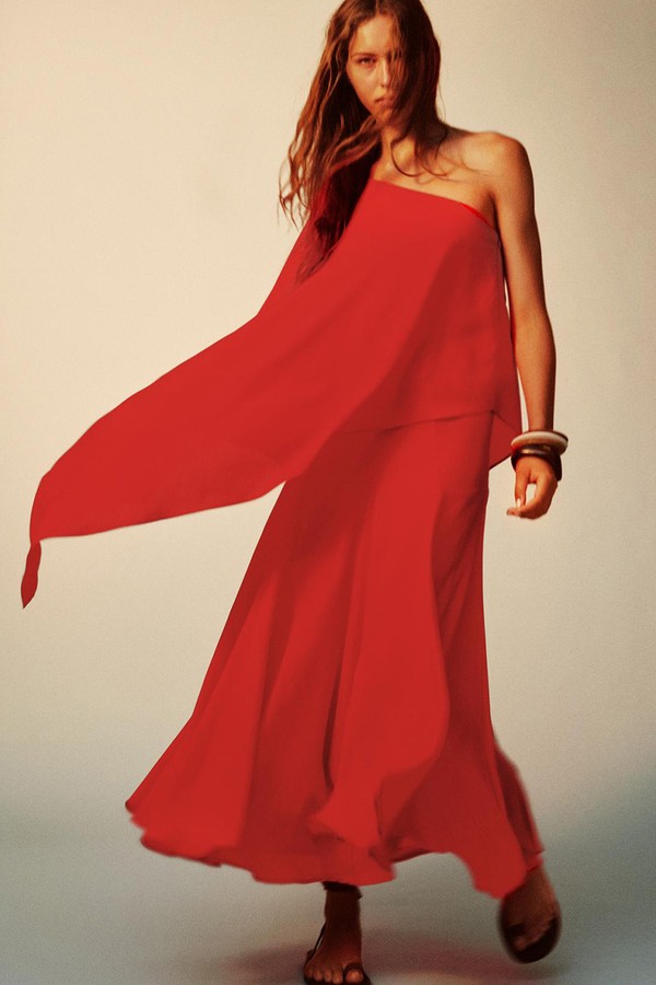 Asymmetric Flowing Cape from Zara