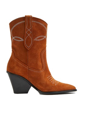 Brown Suede Western Boot from River Island