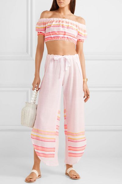 Striped Cotton-Blend Gauze Pants from LemLem