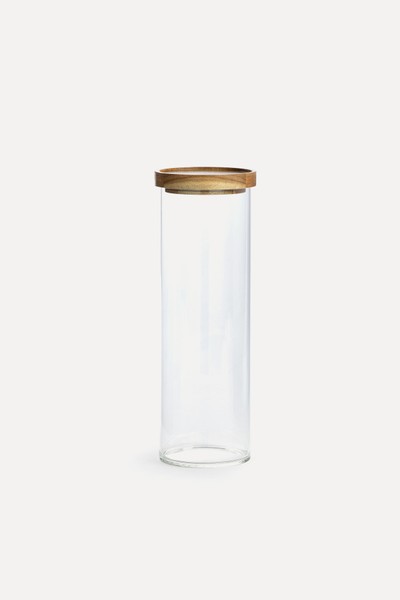 Glass Pasta Jar with Wooden Lid