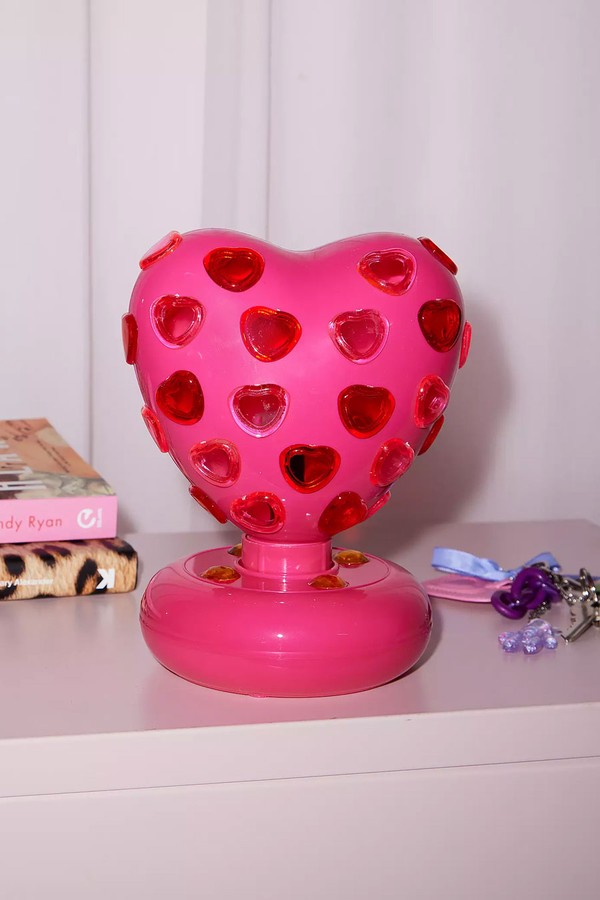 Pink Heart Disco Lamp from Urban Outfitters