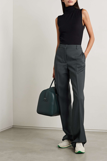 Pietrina Wool-Twill Straight-Leg Pants