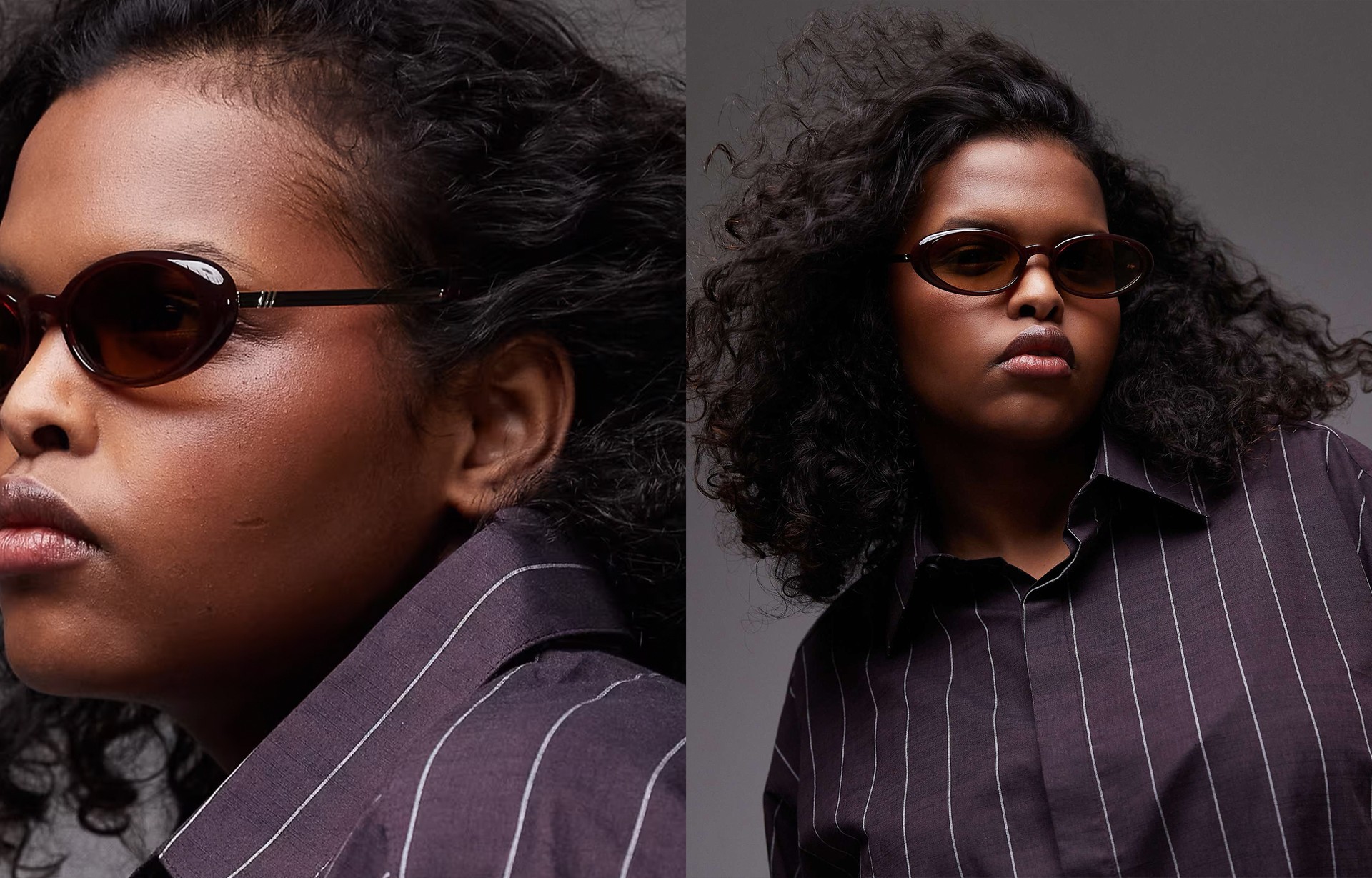 Magnifique Oval Sunglasses With Gold Detail from Le Specs