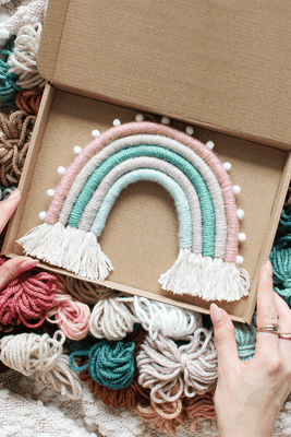 Make Your Own Misty Macrame Rainbow Craft Kit from MTH Craft Studio