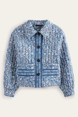 Quilted Printed Jacket from Boden