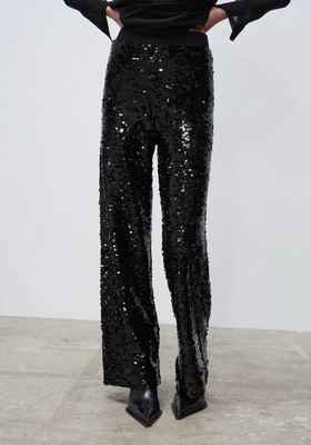 Sequin Knit Trousers from Zara