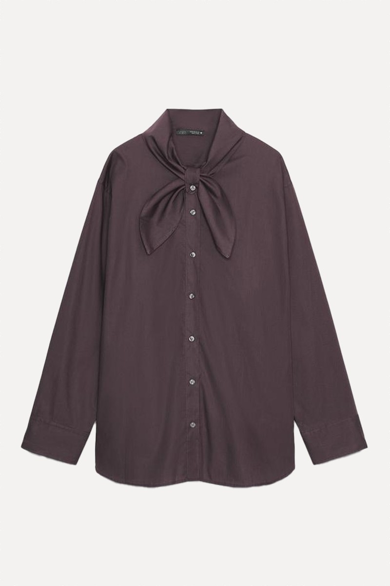 Poplin Neckerchief Shirt from ZARA