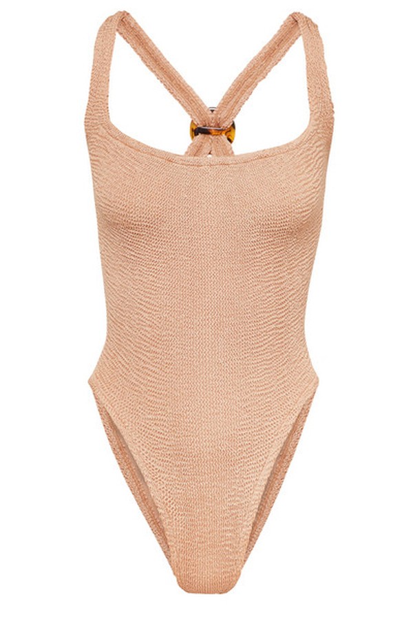 Zora Metallic Seersucker Swimsuit from Hunza G