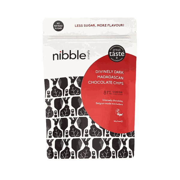 Divinely Dark Madagascan Chocolate Chips from Nibble Simply