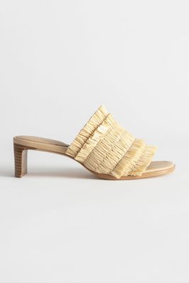 Straw Ruffle Strap Mules from & Other Stories