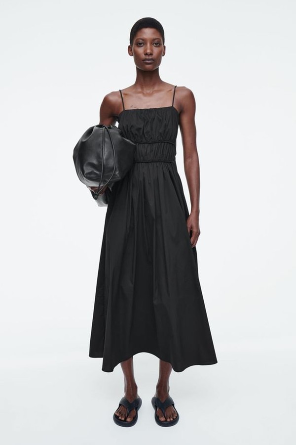 Gathered-Waist Midi Dress from COS