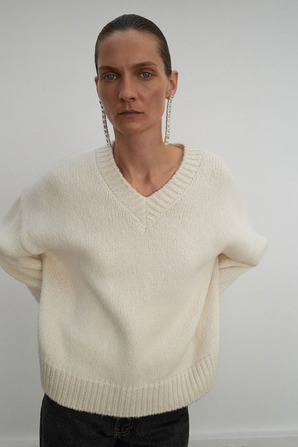 V-Neck Wool Sweater from Mango