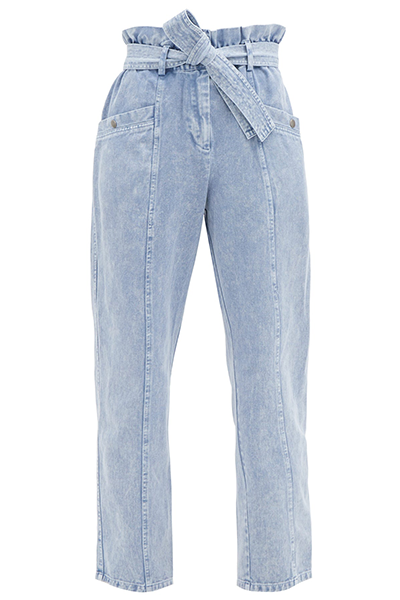 Idun High-Rise Paperbag-Waist Jeans from Sea