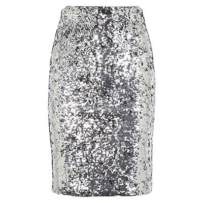 Ramos Silver Sequin Pencil Skirt from Alice+Olivia
