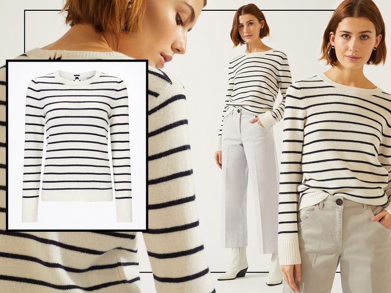 Breton Lace Back Sweater, £98