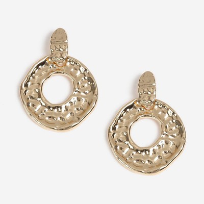 Hammered Door Knocker Earrings