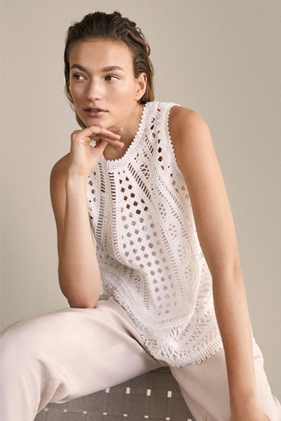 Cotton Crochet Top from Massimo Dutti