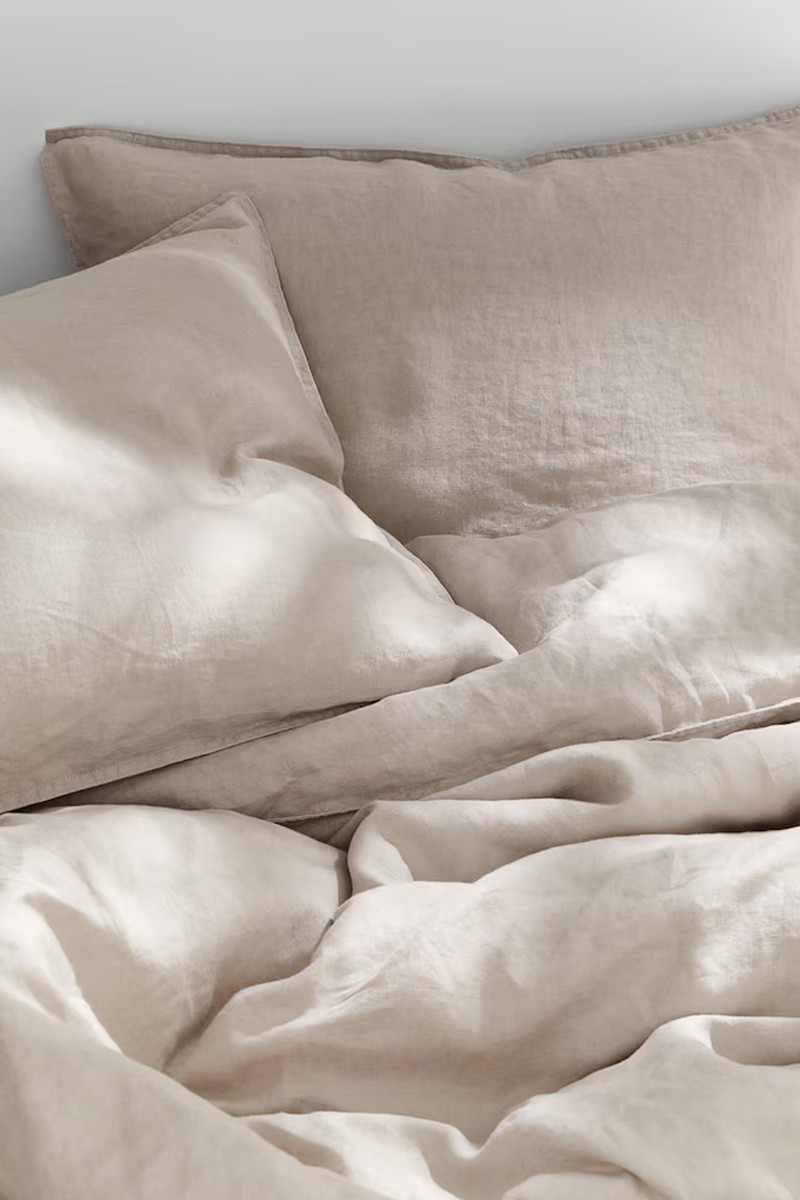 Linen Double/King Duvet Cover Set from H&M