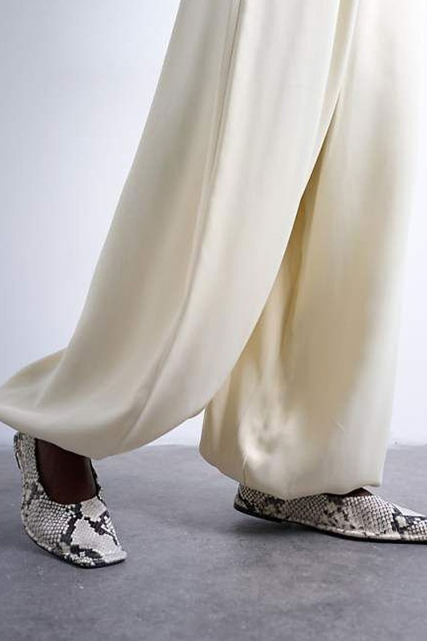 Satin High Waisted Oversized Balloon Hem Trousers from Topshop