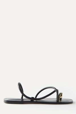 Laurie Metal Toe-Ring & Leather Sandals from Emme Parsons