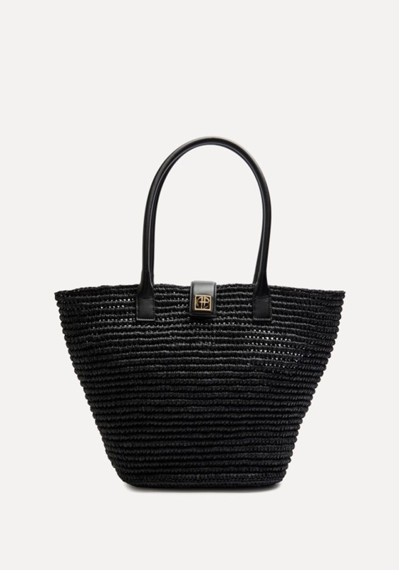 Lou Woven Raffia Tote Bag* 