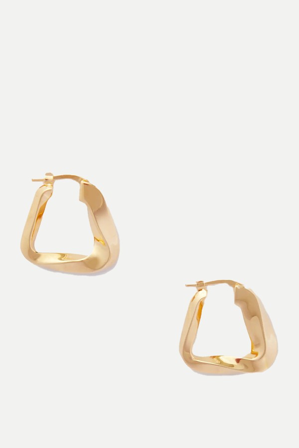 Small Gold-Tone Hoop Earrings from Bottega Veneta