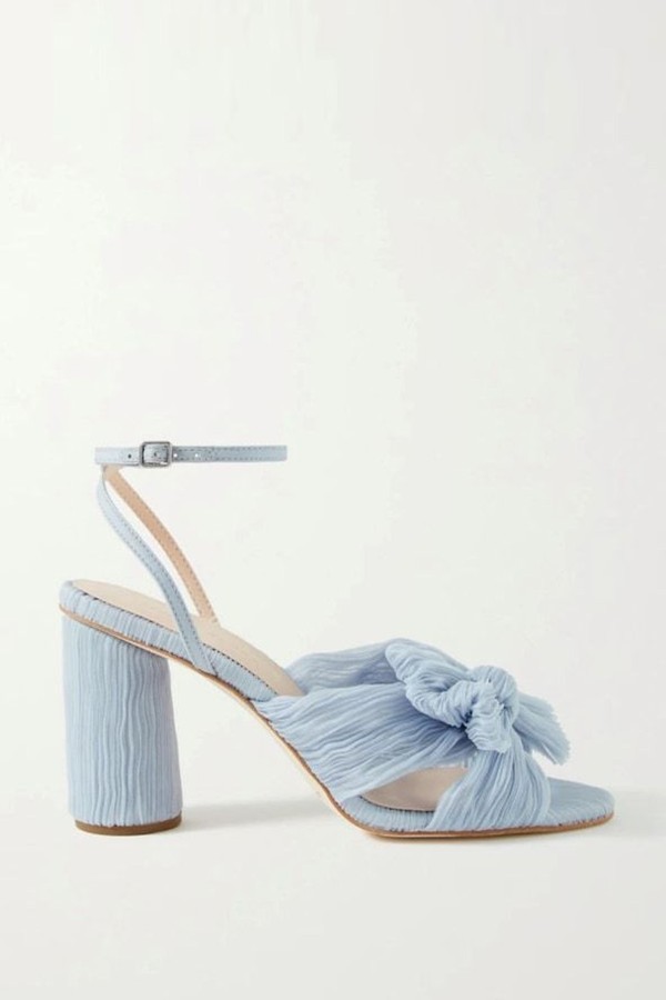 Camellia Blue Pleated Bow Heel from Loeffler Randall